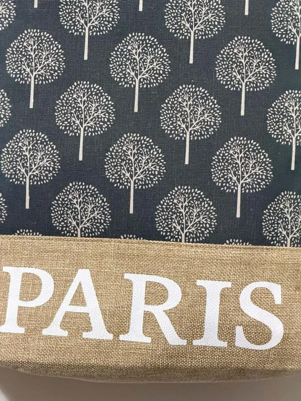 Paris Tree Print Viscose Tote Bag